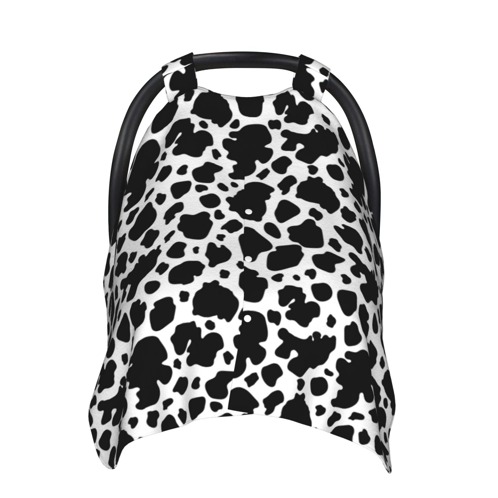 Car Seat Cover Baby - Cute Cow Print Black White Breathable Infant Car Seat Cover for Baby Carseat, Lightweight Comfort Baby Essentials Must Haves Newborn Stuff for Girl Boy