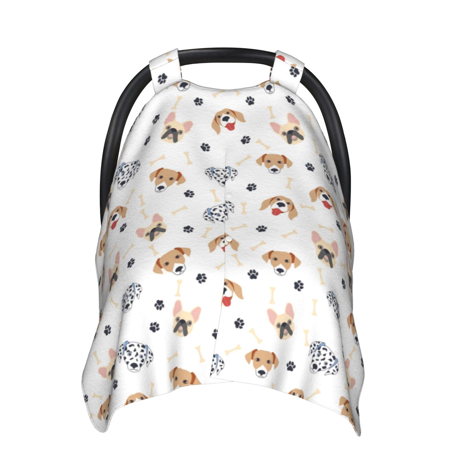 Car Seat Cover Baby - Cute Dog Bone Footprints Breathable Infant Car Seat Cover for Baby Carseat, Lightweight Comfort Baby Essentials Must Haves Newborn Stuff for Girl Boy