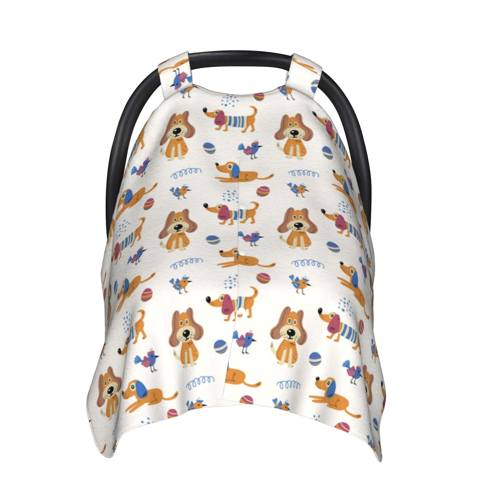 Car Seat Cover Baby - Cute Dog ball bird Breathable Infant Car Seat Cover for Baby Carseat, Lightweight Comfort Baby Essentials Must Haves Newborn Stuff for Girl Boy