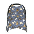 Car Seat Cover Baby Cute French Bulldog Funny Happy Breathable