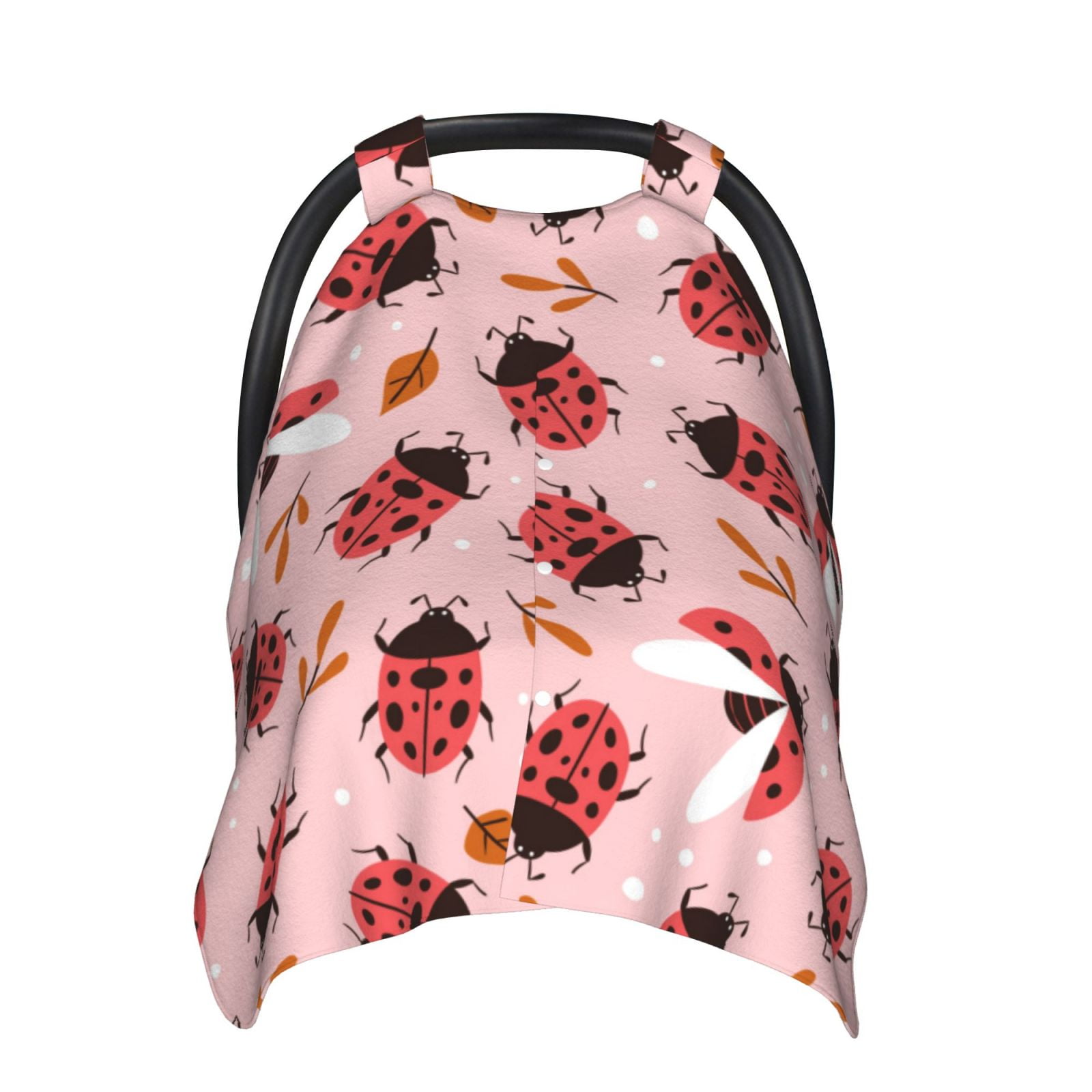 Car Seat Cover Baby - Cute Ladybugs 1 Breathable Infant Car Seat Cover for Baby Carseat, Lightweight Comfort Baby Essentials Must Haves Newborn Stuff for Girl Boy