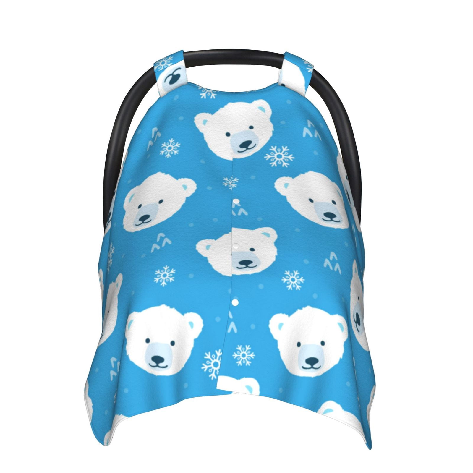 Car Seat Cover Baby - Cute Polar Bear Breathable Infant Car Seat Cover for Baby Carseat, Lightweight Comfort Baby Essentials Must Haves Newborn Stuff for Girl Boy