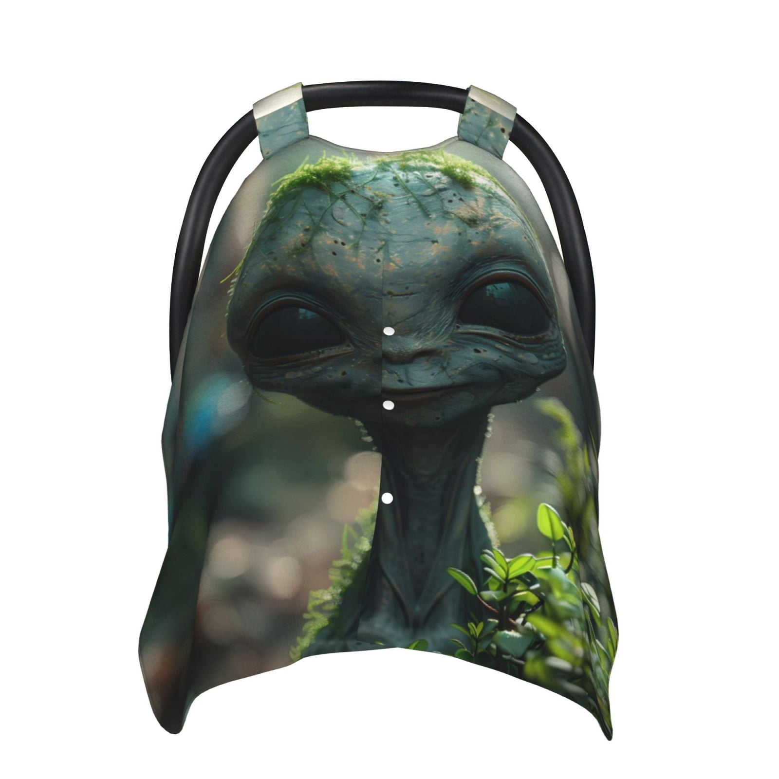 Car Seat Cover Baby - Cute Saucerman With Big Eyes Breathable Infant Car Seat Cover for Baby Carseat, Lightweight Comfort Baby Essentials Must Haves Newborn Stuff for Girl Boy