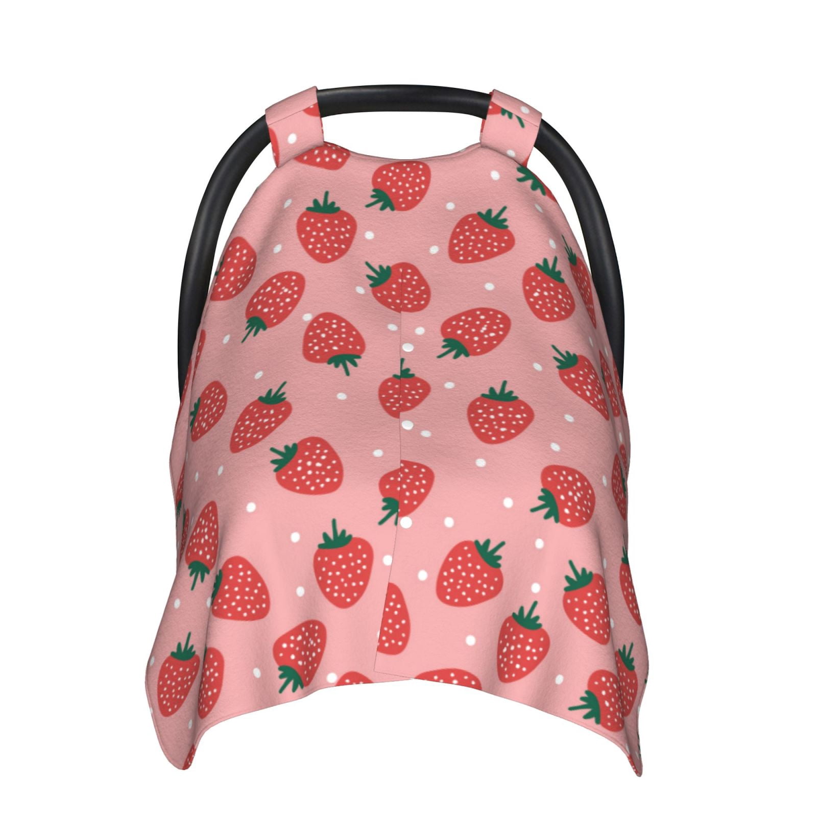 Car Seat Cover Baby - Cute Strawberry Starry Sky Pink Breathable Infant Car Seat Cover for Baby Carseat, Lightweight Comfort Baby Essentials Must Haves Newborn Stuff for Girl Boy