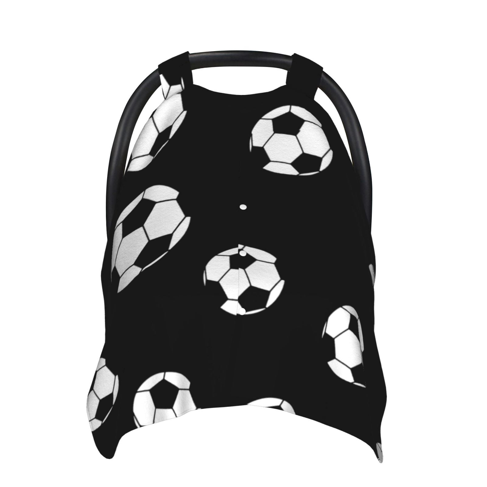 Car Seat Cover Baby - Cute soccer balls black Breathable Infant Car Seat Cover for Baby Carseat, Lightweight Comfort Baby Essentials Must Haves Newborn Stuff for Girl Boy