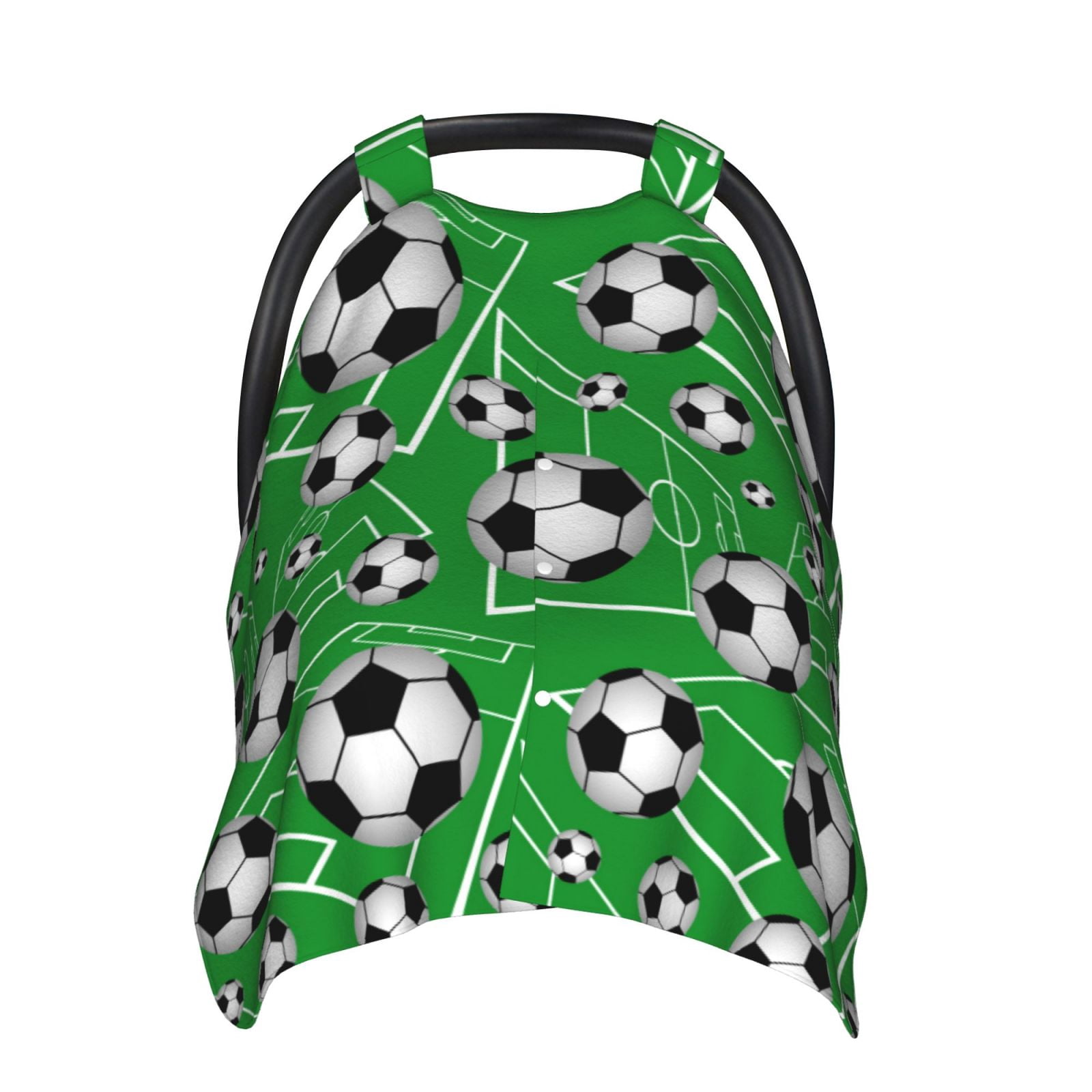 Car Seat Cover Baby - Cute soccer balls green Breathable Infant Car Seat Cover for Baby Carseat, Lightweight Comfort Baby Essentials Must Haves Newborn Stuff for Girl Boy