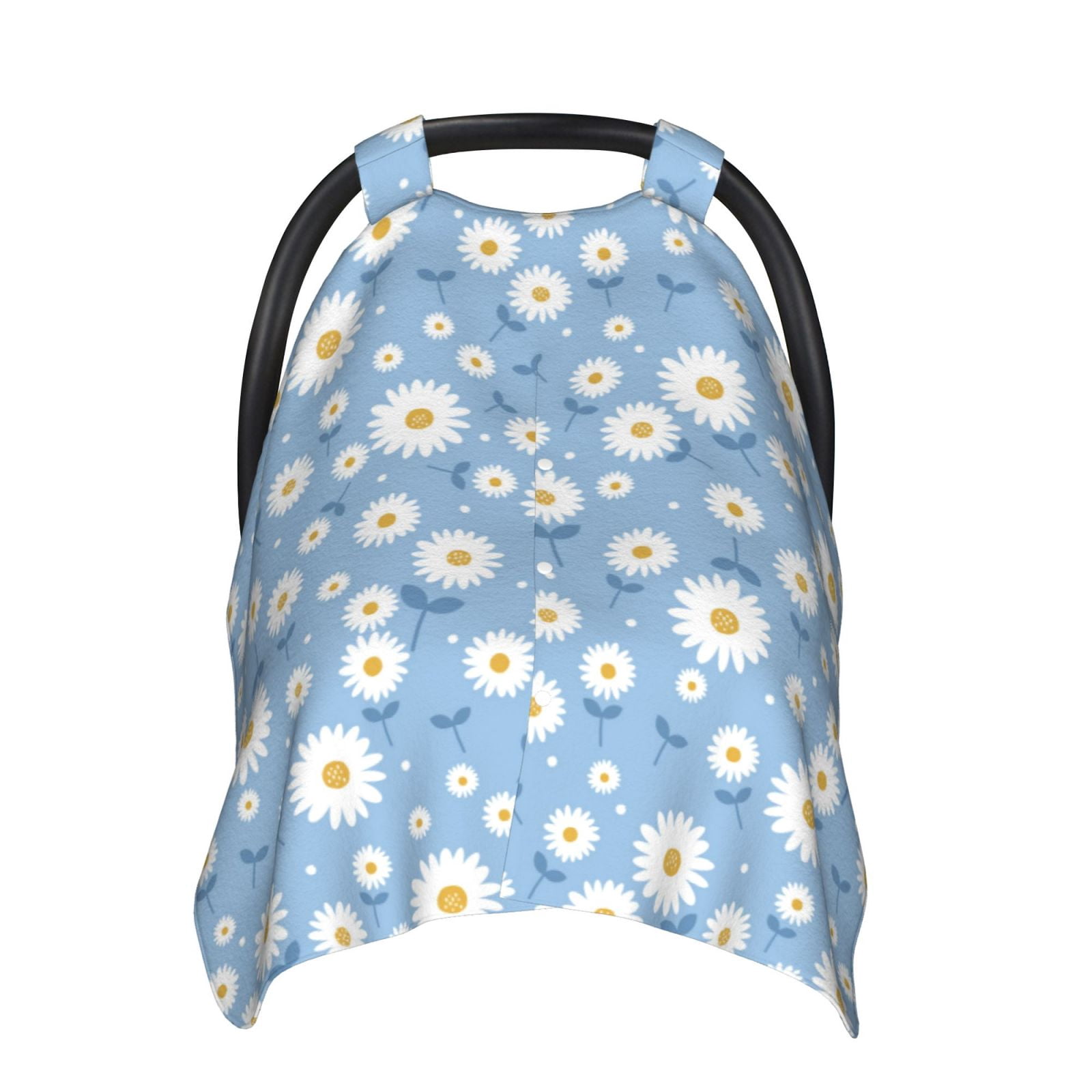Car Seat Cover Baby - Daisies Flowers Bloom Breathable Infant Car Seat Cover for Baby Carseat, Lightweight Comfort Baby Essentials Must Haves Newborn Stuff for Girl Boy