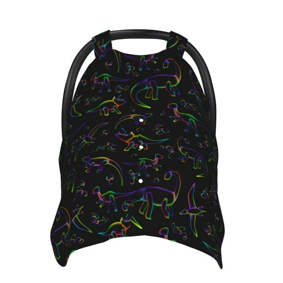 Car Seat Cover Baby, Dinosaur colors Baby Car Seat Cover for Baby Boys Girls Newborn , Infant Car Seat Canopy Cover Nursing Breastfeeding Cover Warm Blanket