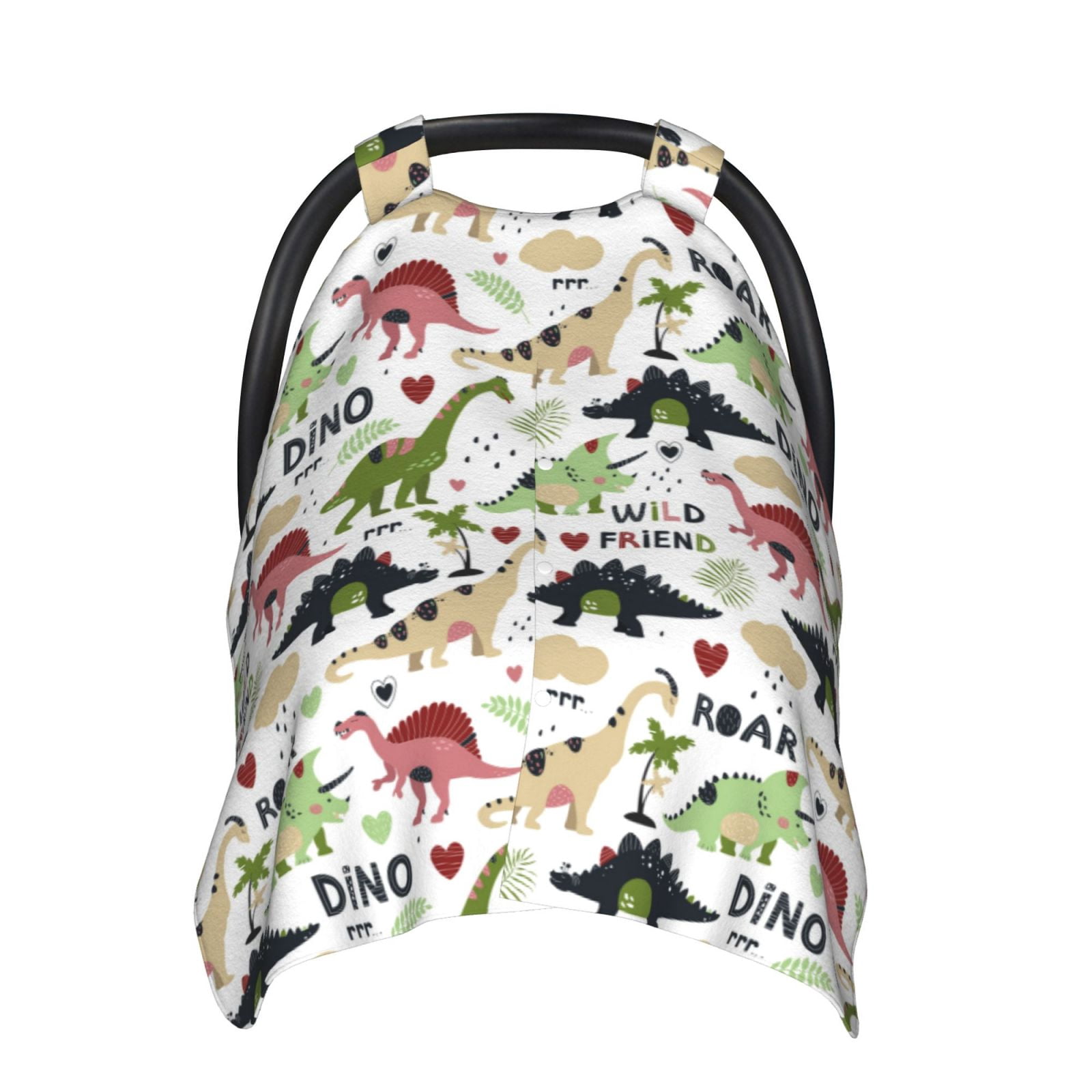Car Seat Cover Baby - Dinosaur print B Breathable Infant Car Seat Cover for Baby Carseat, Lightweight Comfort Baby Essentials Must Haves Newborn Stuff for Girl Boy