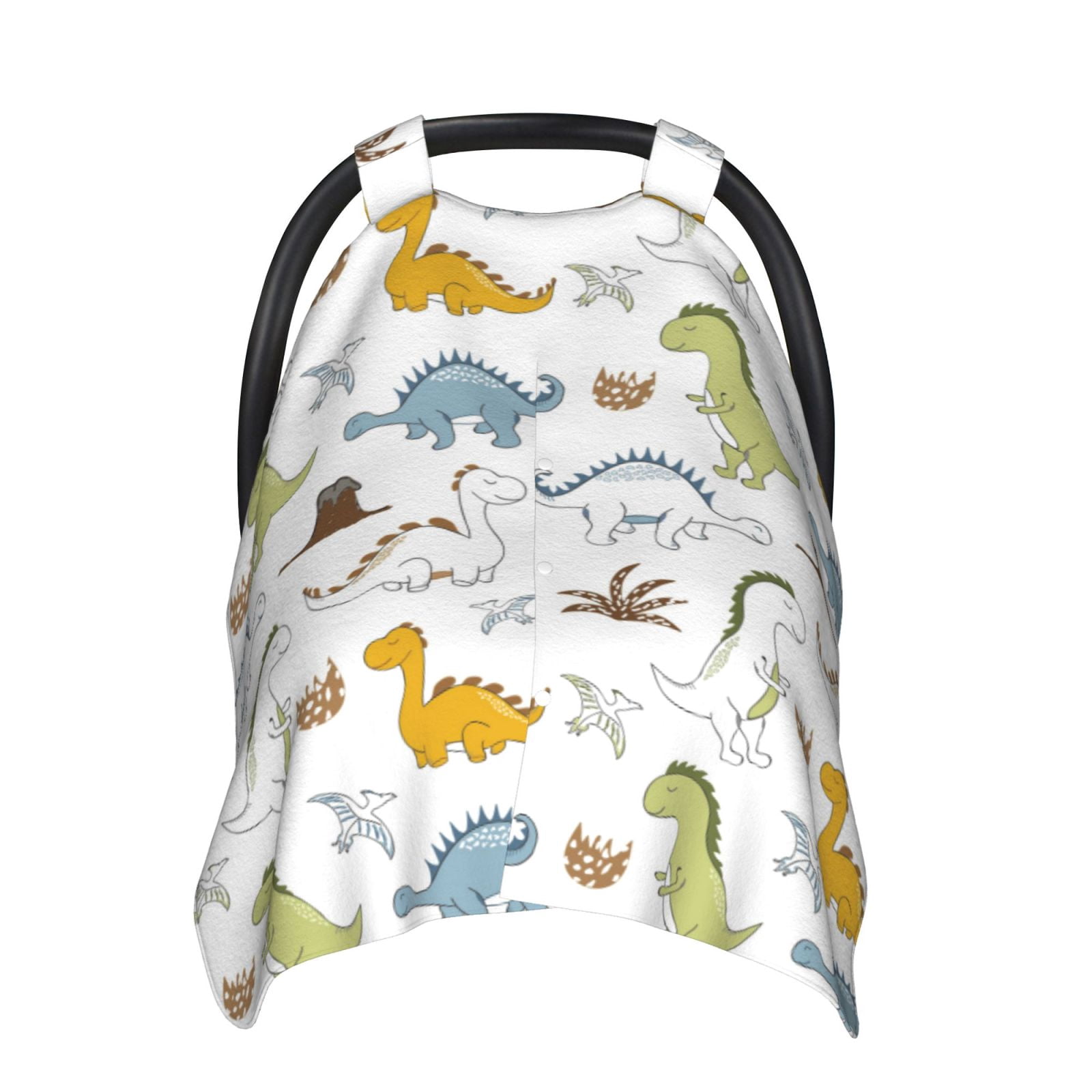 Car Seat Cover Baby - Dinosaur print I Breathable Infant Car Seat Cover for Baby Carseat, Lightweight Comfort Baby Essentials Must Haves Newborn Stuff for Girl Boy