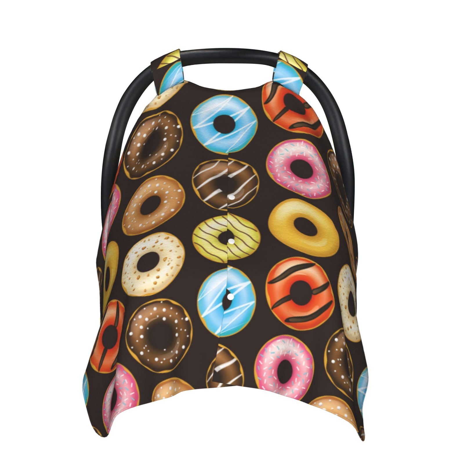 Car Seat Cover Baby - Donut Print No.9036 Breathable Infant Car Seat Cover for Baby Carseat, Lightweight Comfort Baby Essentials Must Haves Newborn Stuff for Girl Boy