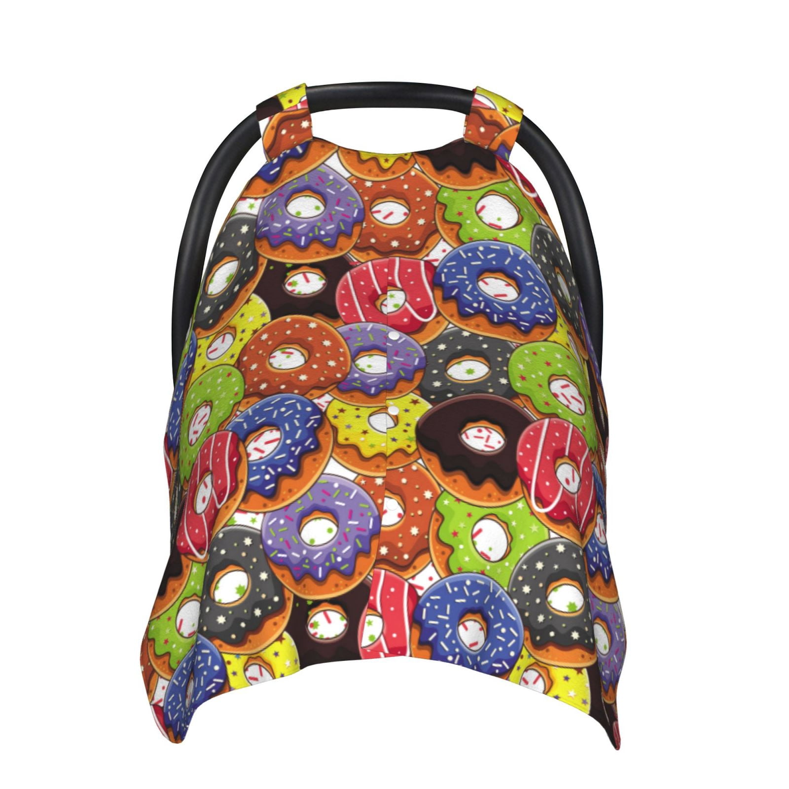 Car Seat Cover Baby - Donut Print No.9054 Breathable Infant Car Seat Cover for Baby Carseat, Lightweight Comfort Baby Essentials Must Haves Newborn Stuff for Girl Boy
