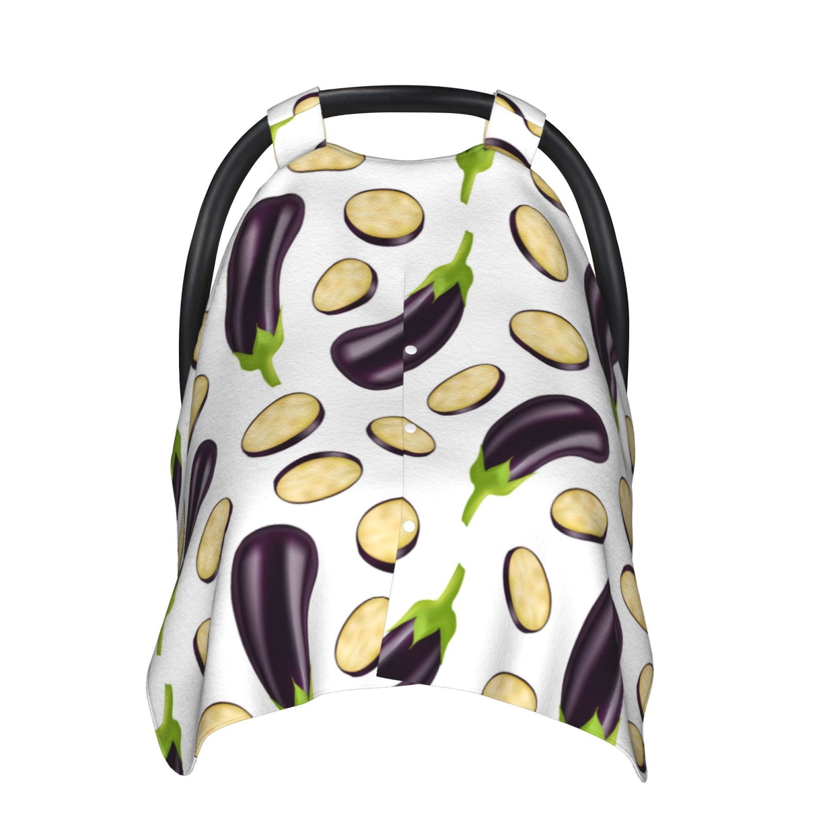 Car Seat Cover Baby - Eggplant slices Breathable Infant Car Seat Cover for Baby Carseat, Lightweight Comfort Baby Essentials Must Haves Newborn Stuff for Girl Boy