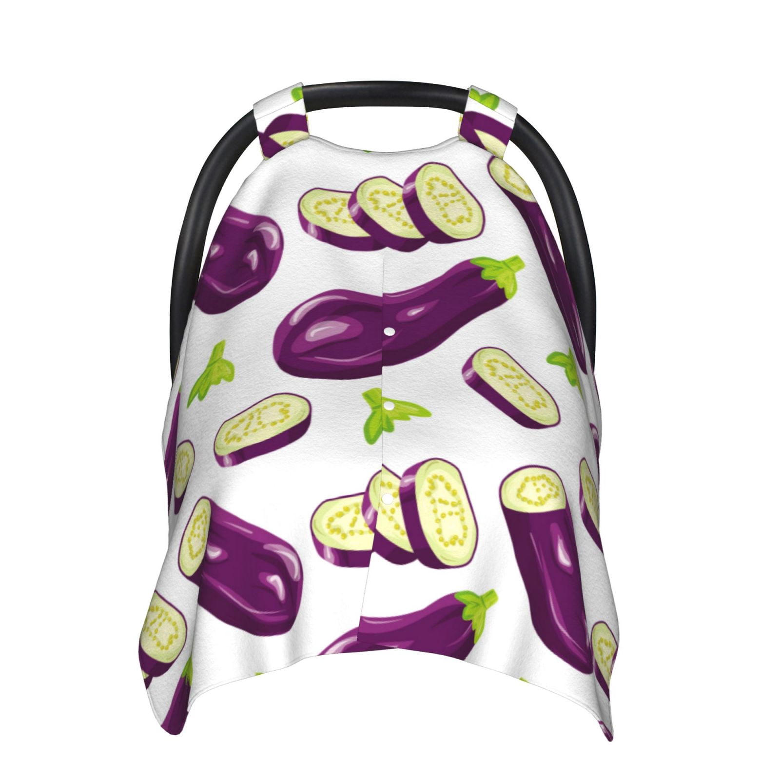 Car Seat Cover Baby - Eggplant slices purple Breathable Infant Car Seat Cover for Baby Carseat, Lightweight Comfort Baby Essentials Must Haves Newborn Stuff for Girl Boy
