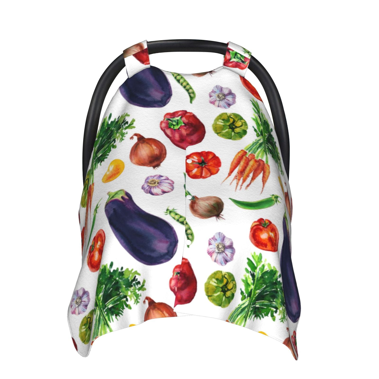 Car Seat Cover Baby - Eggplant vegetable Breathable Infant Car Seat Cover for Baby Carseat, Lightweight Comfort Baby Essentials Must Haves Newborn Stuff for Girl Boy