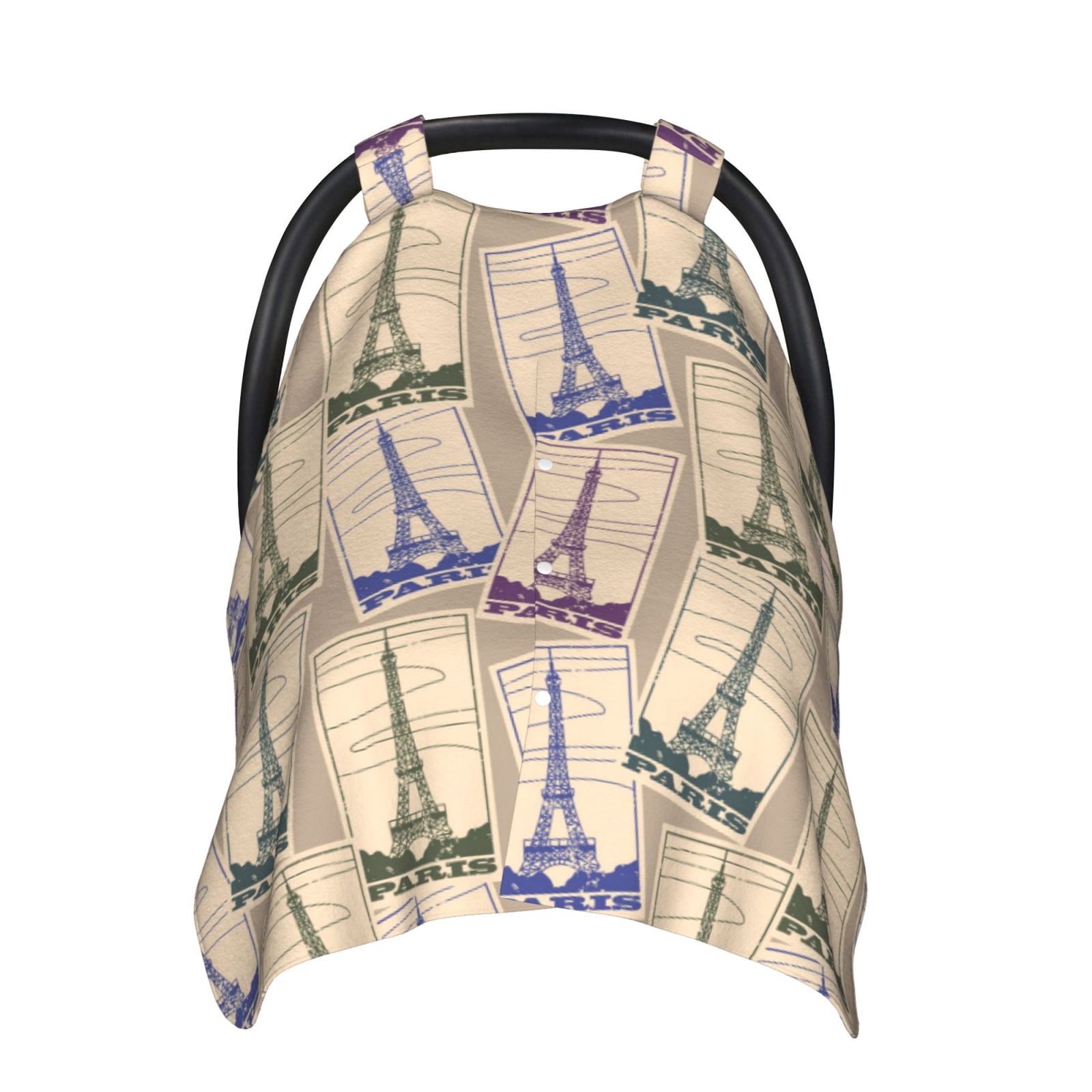 Car Seat Cover Baby - Eiffel colorful Tower Breathable Infant Car Seat Cover for Baby Carseat, Lightweight Comfort Baby Essentials Must Haves Newborn Stuff for Girl Boy