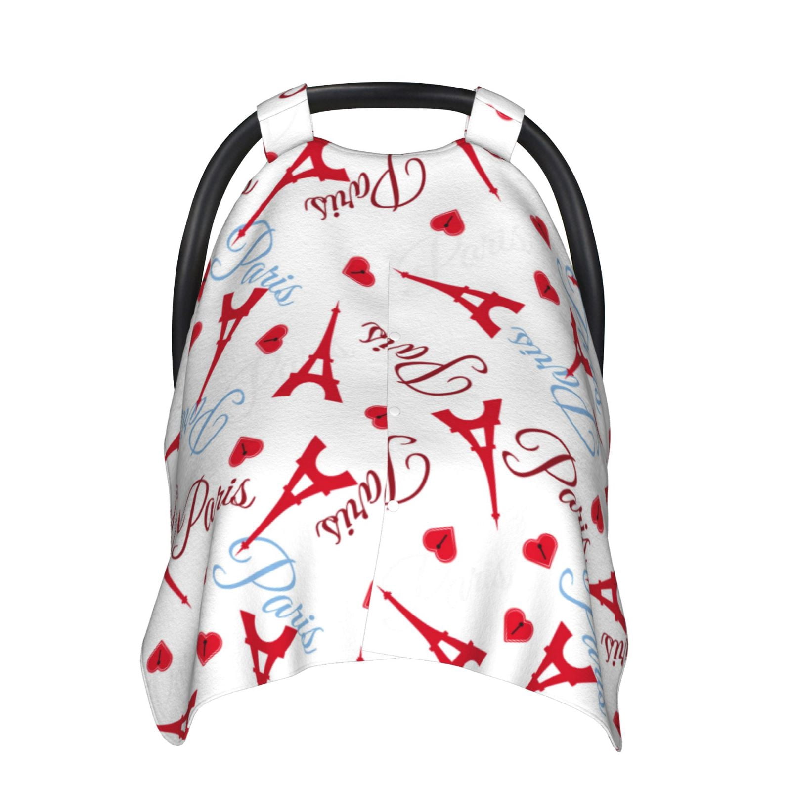 Car Seat Cover Baby - Eiffel red Tower Breathable Infant Car Seat Cover for Baby Carseat, Lightweight Comfort Baby Essentials Must Haves Newborn Stuff for Girl Boy