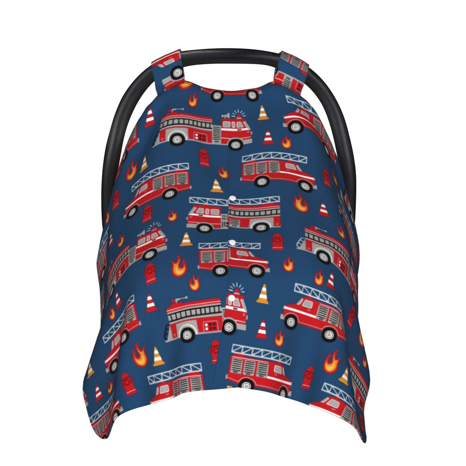 Car Seat Cover Baby - Fire Truck 1 Breathable Infant Car Seat Cover for Baby Carseat, Lightweight Comfort Baby Essentials Must Haves Newborn Stuff for Girl Boy