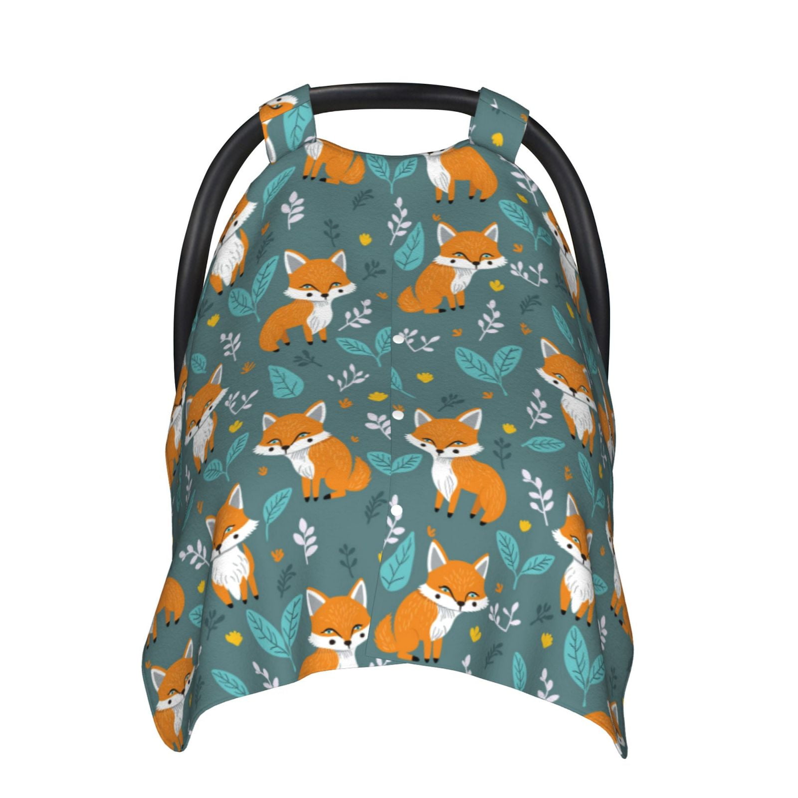 Car Seat Cover Baby - Fox Pattern No.9070 Breathable Infant Car Seat Cover for Baby Carseat, Lightweight Comfort Baby Essentials Must Haves Newborn Stuff for Girl Boy