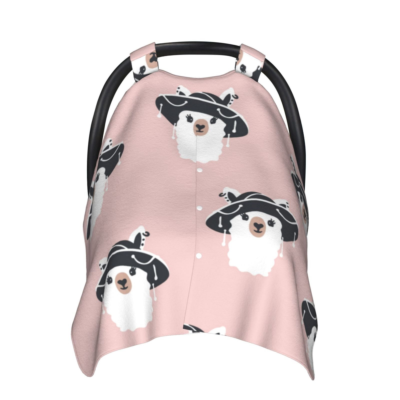 Car Seat Cover Baby - Funny cute lami llama hat Breathable Infant Car Seat Cover for Baby Carseat, Lightweight Comfort Baby Essentials Must Haves Newborn Stuff for Girl Boy