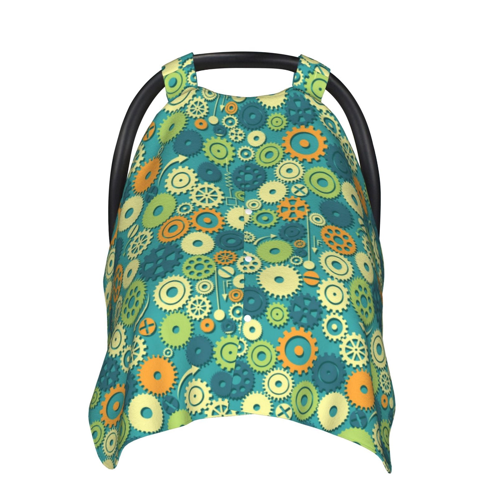 Car Seat Cover Baby - Gear blue green Breathable Infant Car Seat Cover for Baby Carseat, Lightweight Comfort Baby Essentials Must Haves Newborn Stuff for Girl Boy