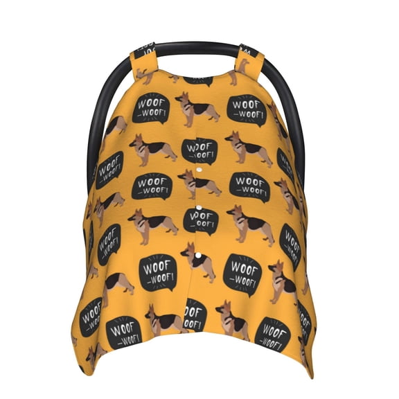 Car Seat Cover Baby - German Shepherd Dog No.1002 Breathable Infant Car Seat Cover for Baby Carseat, Lightweight Comfort Baby Essentials Must Haves Newborn Stuff for Girl Boy