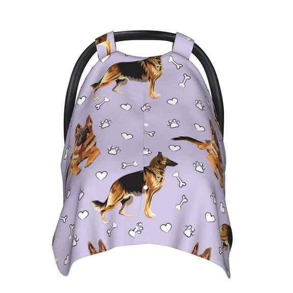 Car Seat Cover Baby - German Shepherd Dog No.1017 Breathable Infant Car Seat Cover for Baby Carseat, Lightweight Comfort Baby Essentials Must Haves Newborn Stuff for Girl Boy