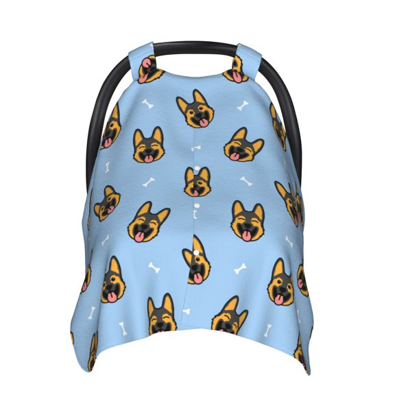 Car Seat Cover Baby - German Shepherd Puppy Breathable Infant Car Seat Cover for Baby Carseat, Lightweight Comfort Baby Essentials Must Haves Newborn Stuff for Girl Boy