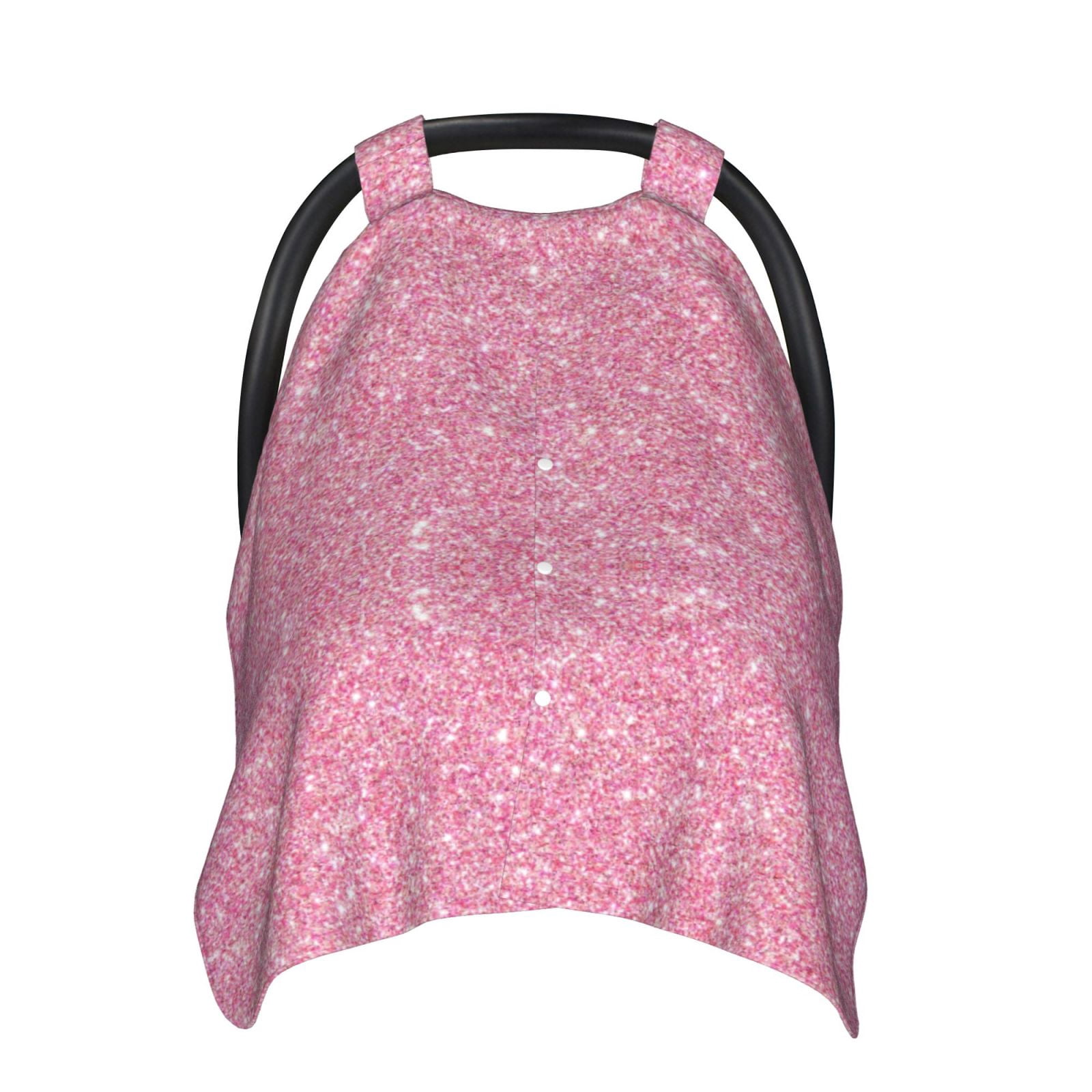 Car Seat Cover Baby - Glitter Pink Breathable Infant Car Seat Cover for Baby Carseat, Lightweight Comfort Baby Essentials Must Haves Newborn Stuff for Girl Boy