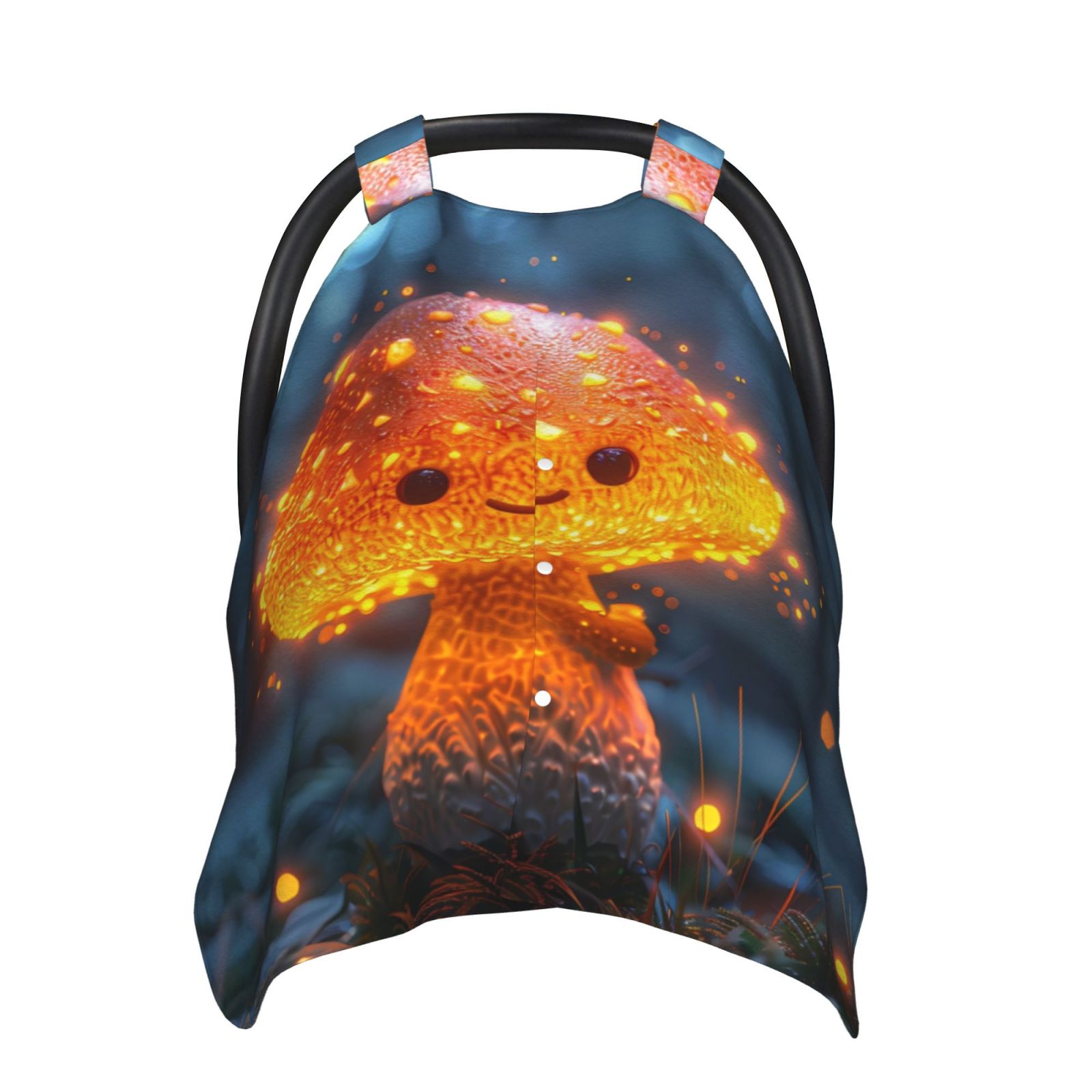 Car Seat Cover Baby - Glowing Mushroom In Forest Breathable Infant Car Seat Cover for Baby Carseat, Lightweight Comfort Baby Essentials Must Haves Newborn Stuff for Girl Boy