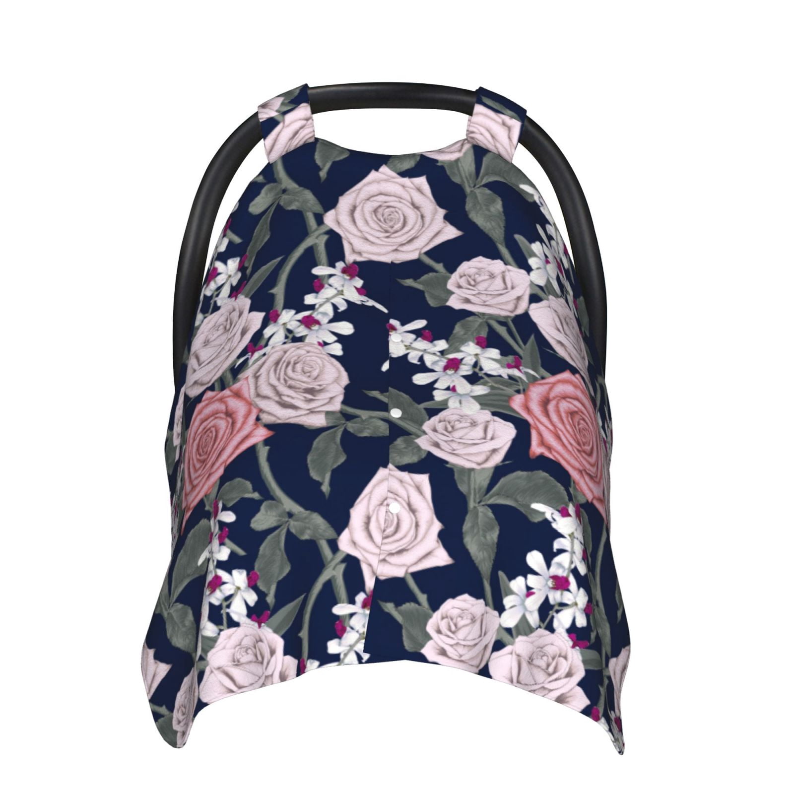 Car Seat Cover Baby - Gorgeous Pink Rose Flowers Breathable Infant Car Seat Cover for Baby Carseat, Lightweight Comfort Baby Essentials Must Haves Newborn Stuff for Girl Boy