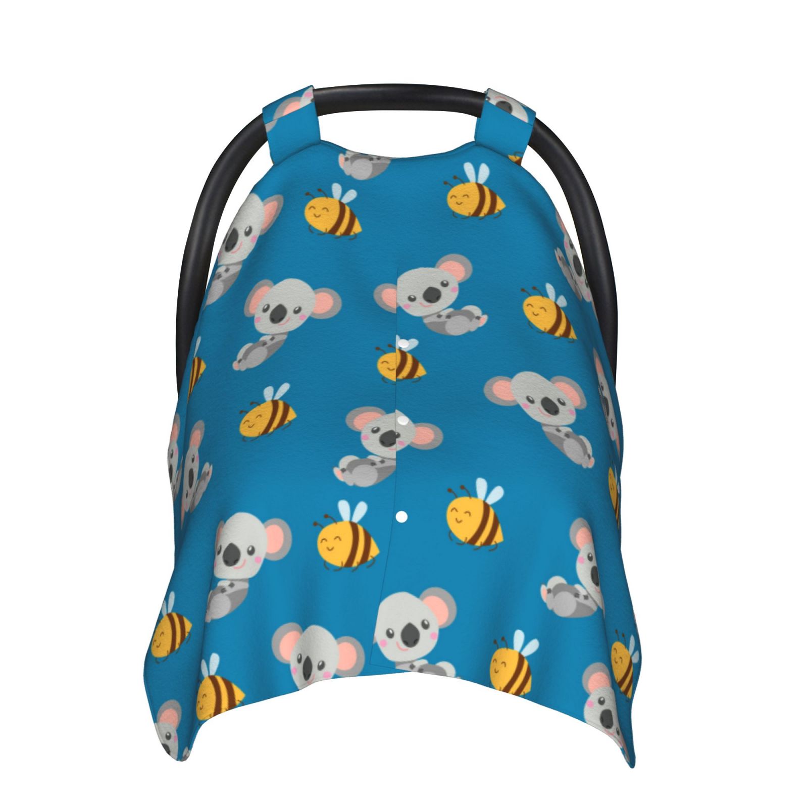Car Seat Cover Baby Gray Koala Yellow Bee Breathable Comfort Infant