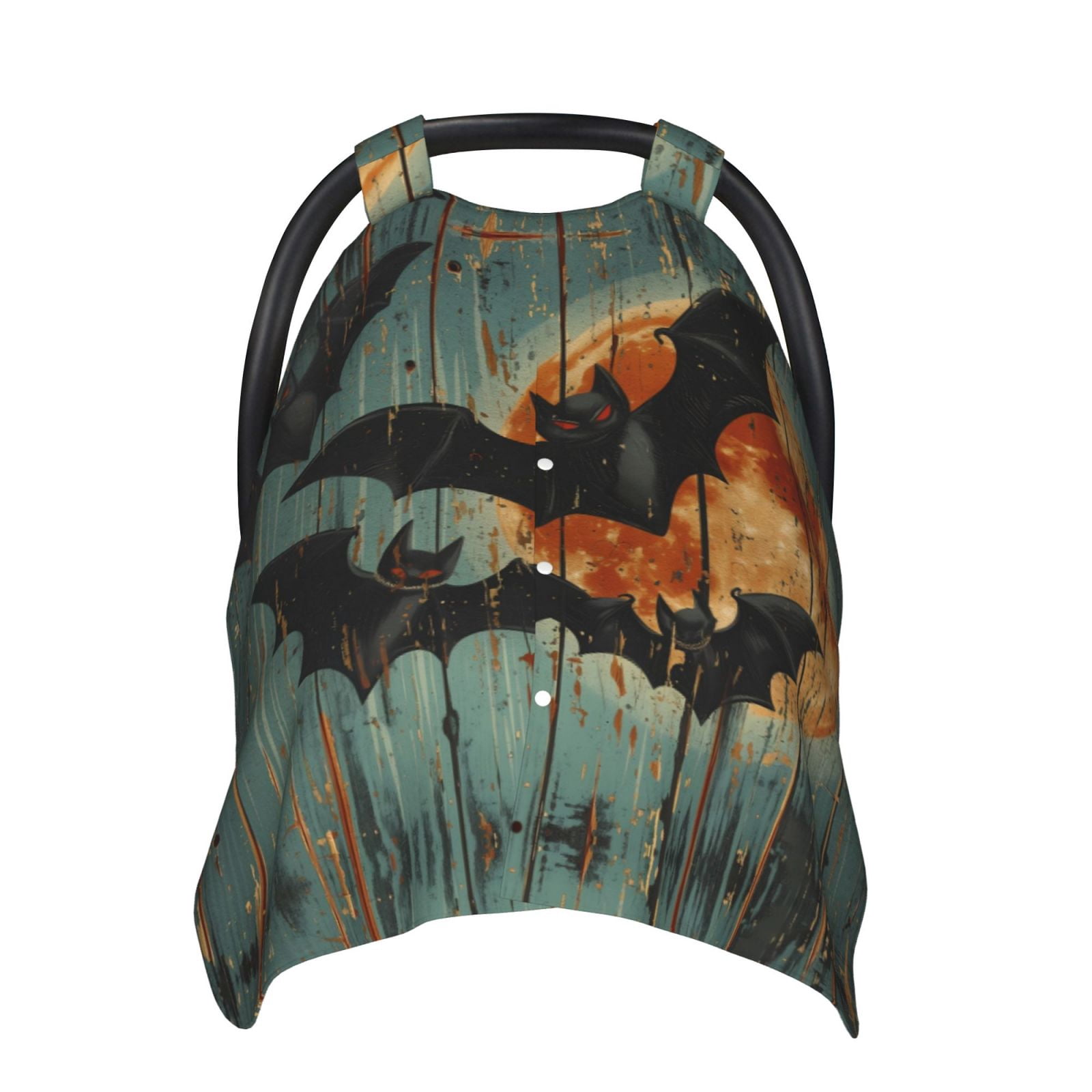 Car Seat Cover Baby - Halloween Bats Full Moon Breathable Infant Car Seat Cover for Baby Carseat, Lightweight Comfort Baby Essentials Must Haves Newborn Stuff for Girl Boy