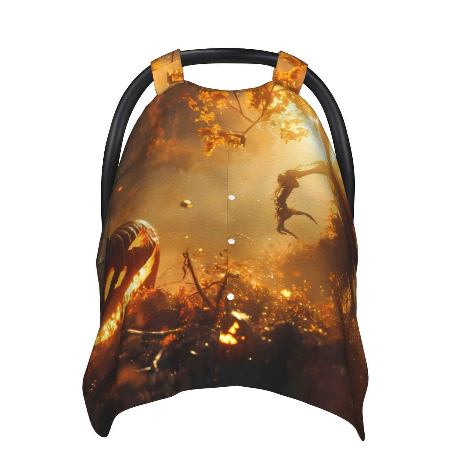Car Seat Cover Baby - Halloween Tree Monster Pumpkin Breathable Infant Car Seat Cover for Baby Carseat, Lightweight Comfort Baby Essentials Must Haves Newborn Stuff for Girl Boy