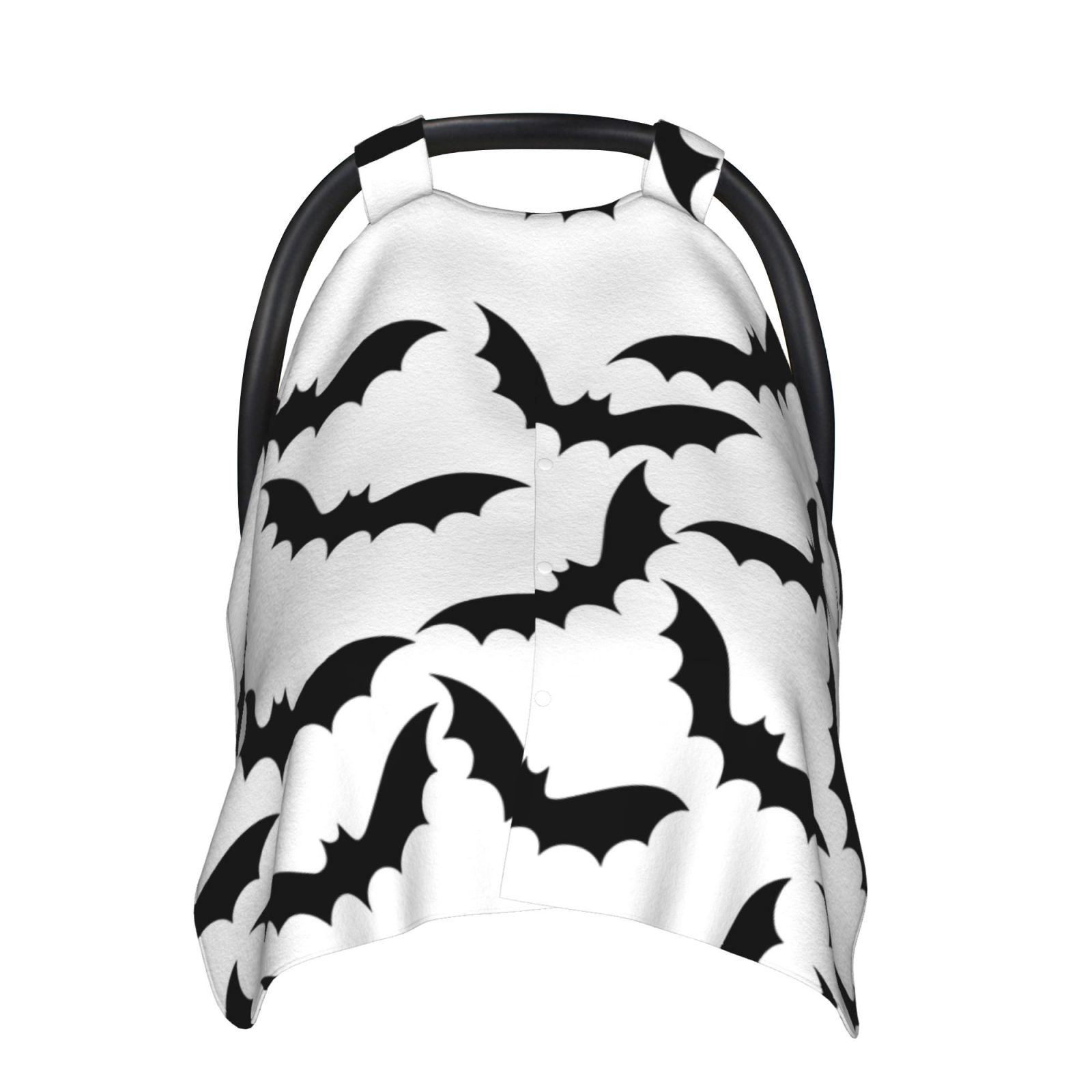 Car Seat Cover Baby - Halloween black cool Bat Breathable Infant Car Seat Cover for Baby Carseat, Lightweight Comfort Baby Essentials Must Haves Newborn Stuff for Girl Boy