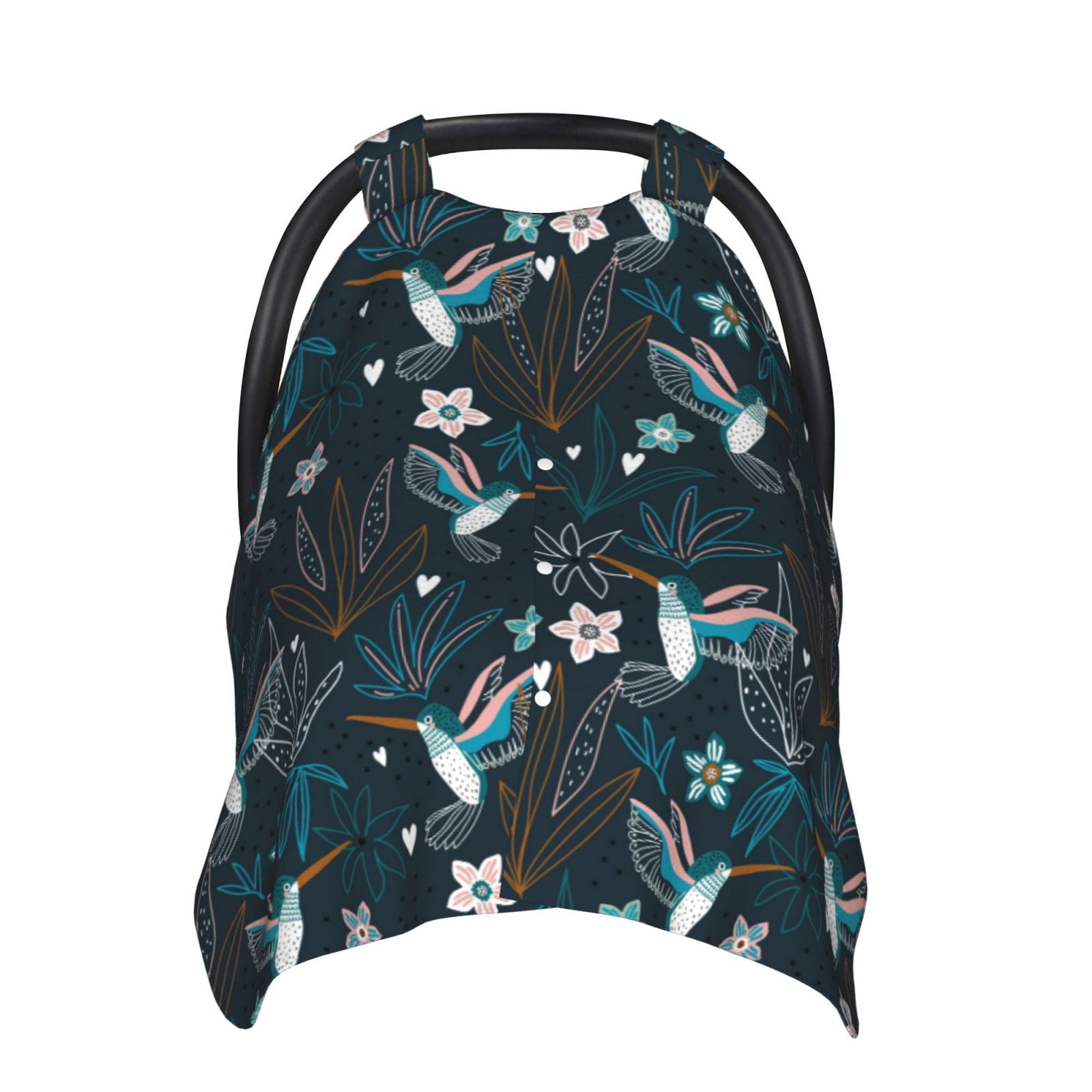 Tropical Palm Leaves Flamingos Baby Car Seat Covers Monkey Giraffe Animals Carseat Canopy Soft Infant Stroller Cover Nursing Breastfeeding Covers For Girls Boys Newborn Fit Summer Spring Autumn