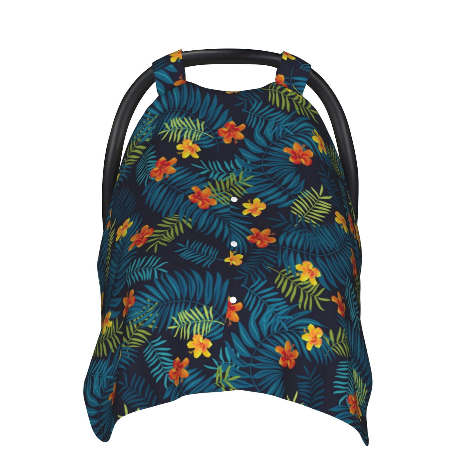 Car Seat Cover Baby - Hawaiian Style Leaves Flower Breathable Infant Car Seat Cover for Baby Carseat, Lightweight Comfort Baby Essentials Must Haves Newborn Stuff for Girl Boy