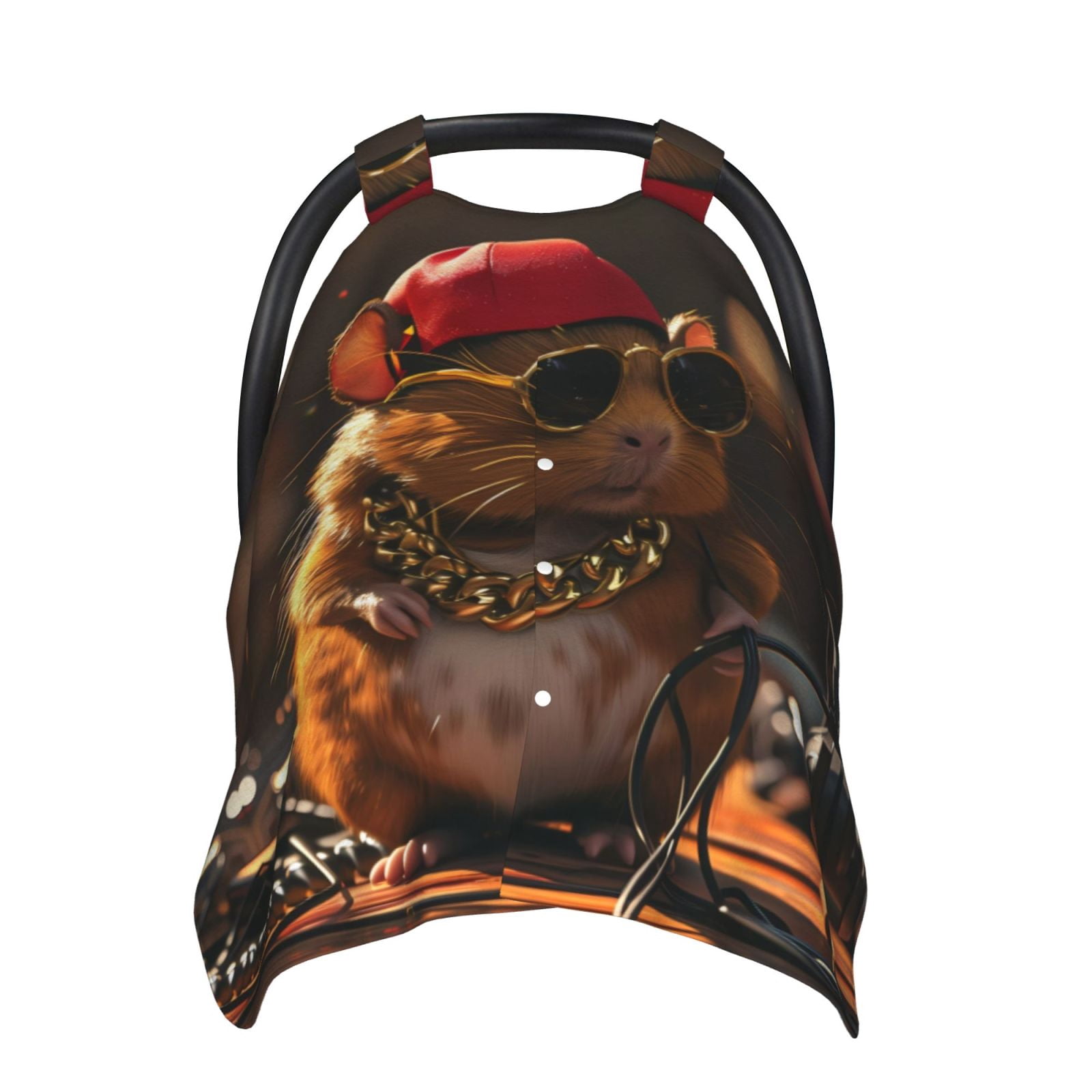 Car Seat Cover Baby - Hip-Hop Guinea Pig. Breathable Infant Car Seat Cover for Baby Carseat, Lightweight Comfort Baby Essentials Must Haves Newborn Stuff for Girl Boy