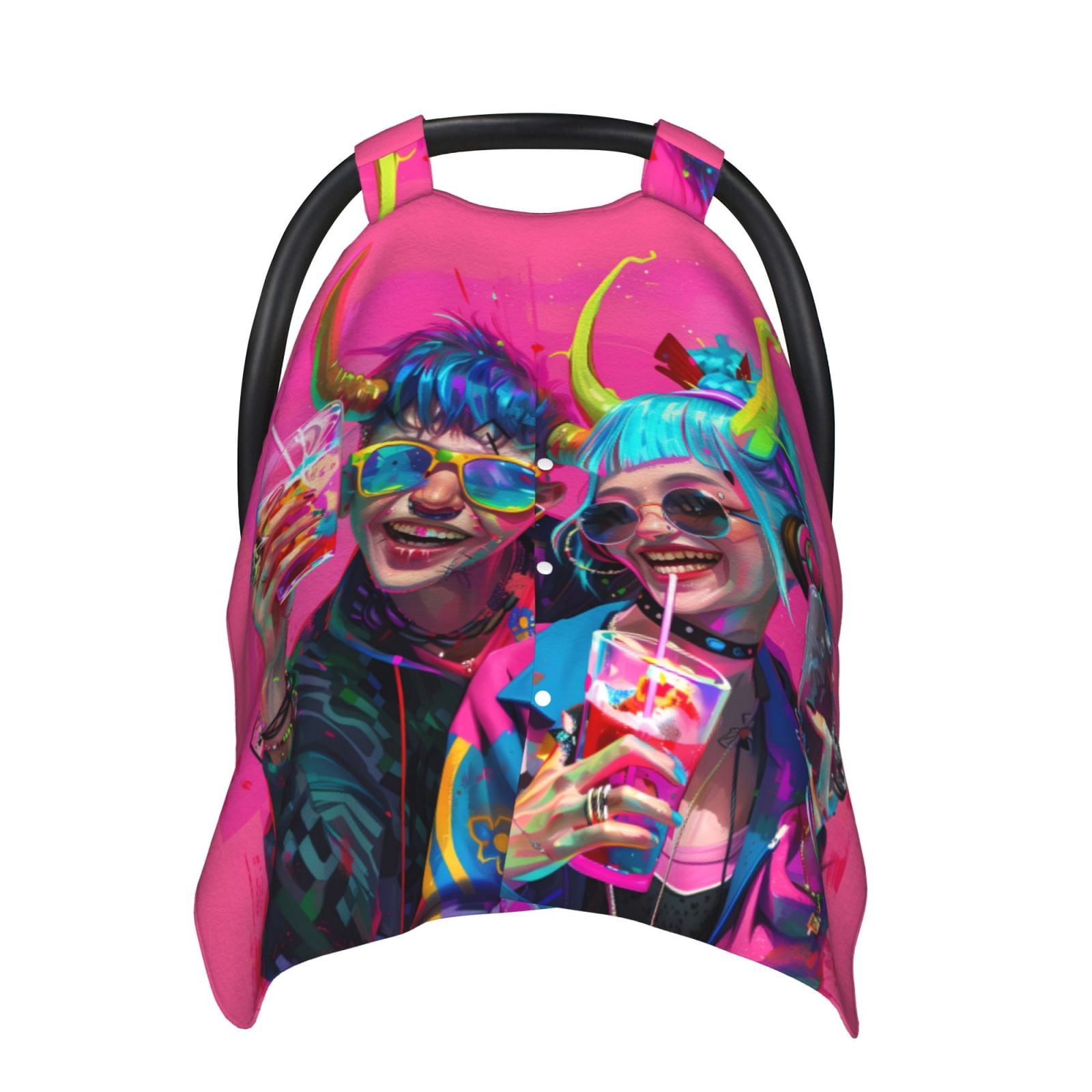Car Seat Cover Baby - Hip Hop People No.112 Breathable Infant Car Seat Cover for Baby Carseat, Lightweight Comfort Baby Essentials Must Haves Newborn Stuff for Girl Boy
