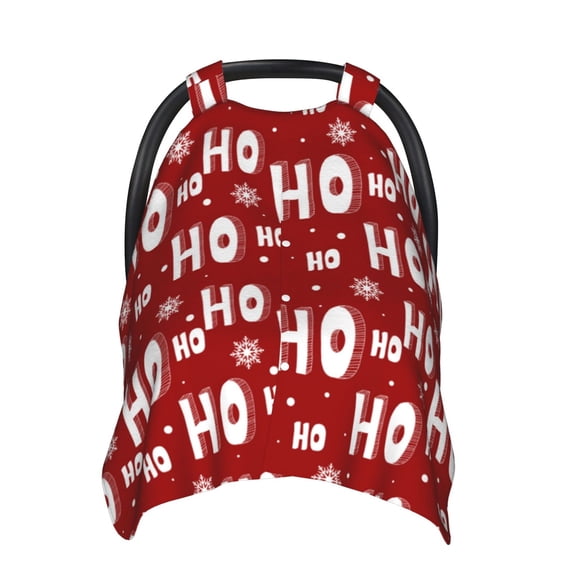 Car Seat Cover Baby, Ho-Ho-Ho Baby Car Seat Cover for Baby Boys Girls Newborn , Infant Car Seat Canopy Cover Nursing Breastfeeding Cover Warm Blanket