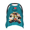 thumbnail image 1 of Car Seat Cover Baby - I Love Sushi Breathable Infant Car Seat Cover for Baby Carseat, Lightweight Comfort Baby Essentials Must Haves Newborn Stuff for Girl Boy, 1 of 7