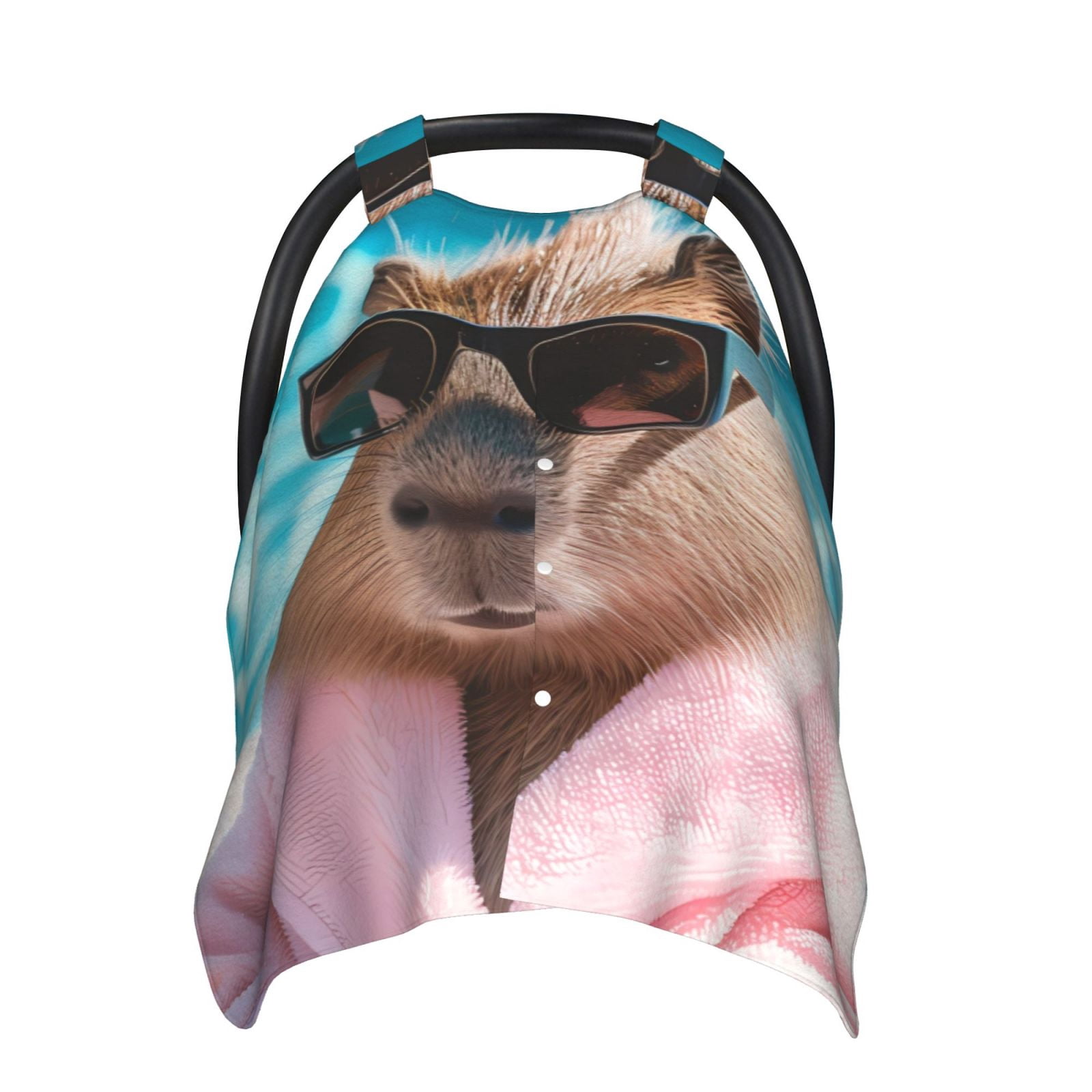 Car Seat Cover Baby - Island Vacation Guinea Pig Breathable Infant Car Seat Cover for Baby Carseat, Lightweight Comfort Baby Essentials Must Haves Newborn Stuff for Girl Boy