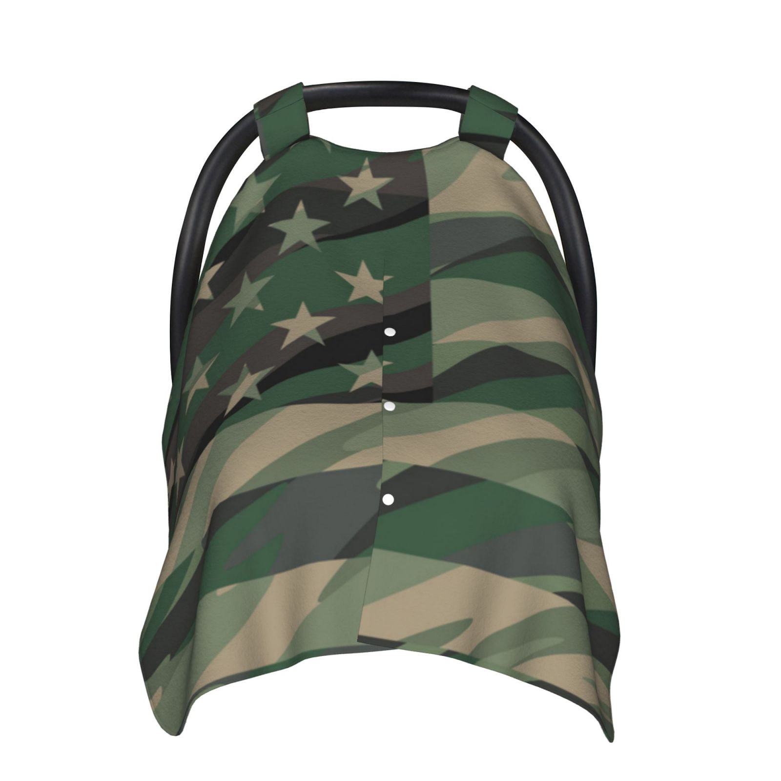 Car Seat Cover Baby - Jungle Green Camo USA Flag Breathable Infant Car Seat Cover for Baby Carseat, Lightweight Comfort Baby Essentials Must Haves Newborn Stuff for Girl Boy