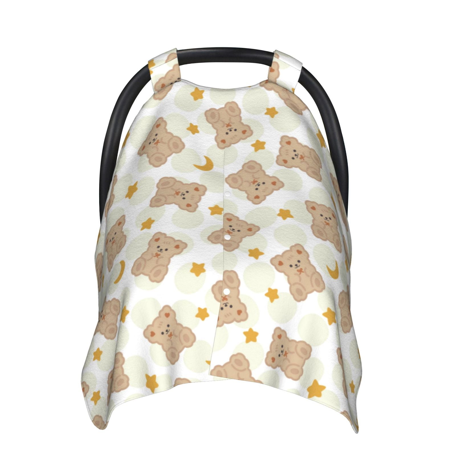 Car Seat Cover Baby - Kawaii bear Breathable Infant Car Seat Cover for Baby Carseat, Lightweight Comfort Baby Essentials Must Haves Newborn Stuff for Girl Boy
