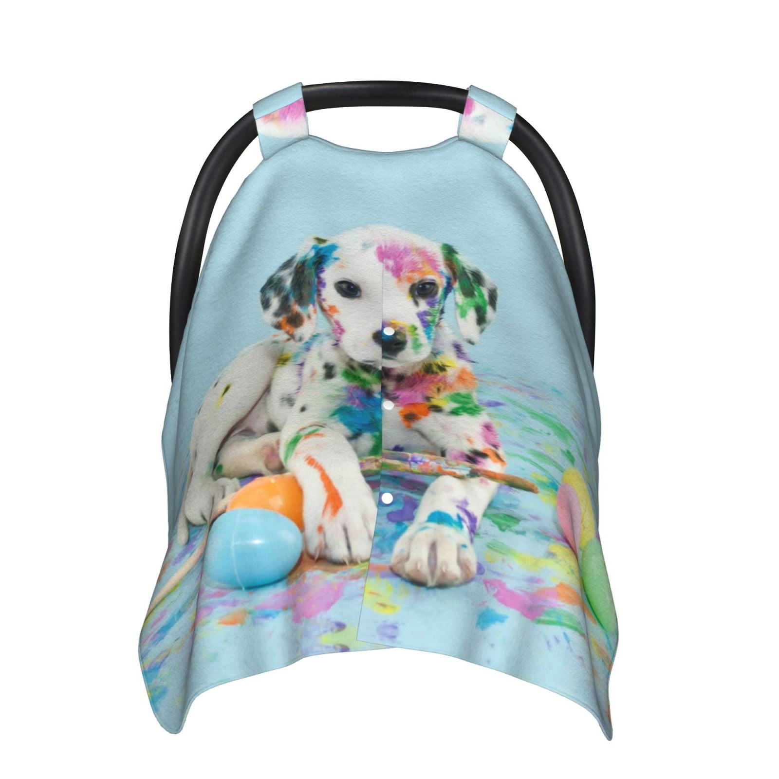 Car Seat Cover Baby - Little Dalmatian Puppy Breathable Infant Car Seat Cover for Baby Carseat, Lightweight Comfort Baby Essentials Must Haves Newborn Stuff for Girl Boy