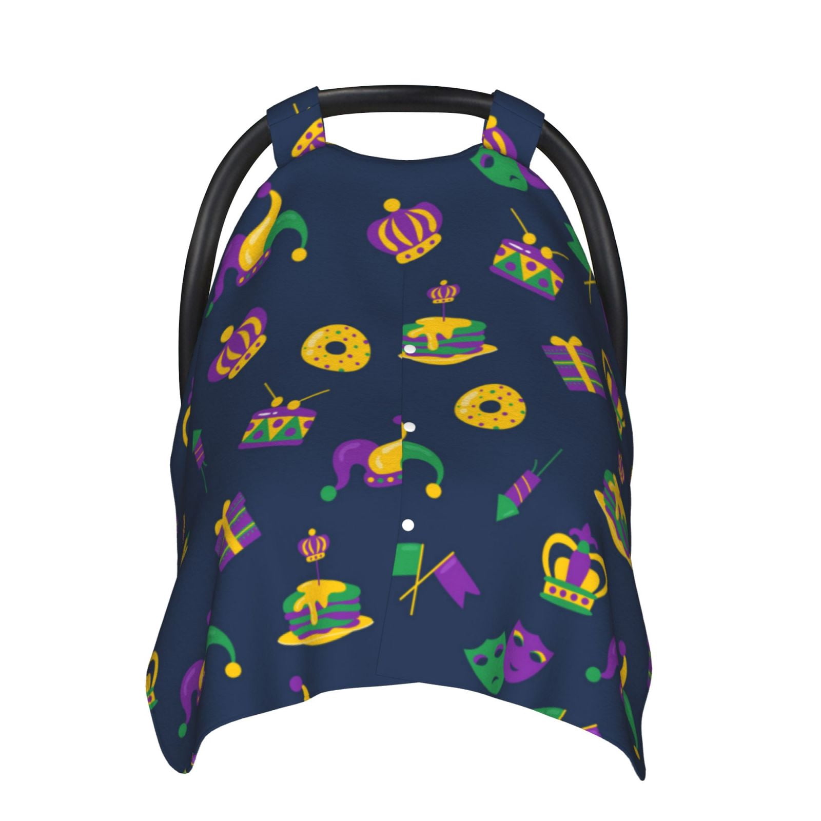 Car Seat Cover Baby - Mardi Gras Carnival Breathable Infant Car Seat Cover for Baby Carseat, Lightweight Comfort Baby Essentials Must Haves Newborn Stuff for Girl Boy