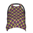 thumbnail image 1 of Car Seat Cover Baby - Mardi Gras Plaid Breathable Infant Car Seat Cover for Baby Carseat, Lightweight Comfort Baby Essentials Must Haves Newborn Stuff for Girl Boy, 1 of 7