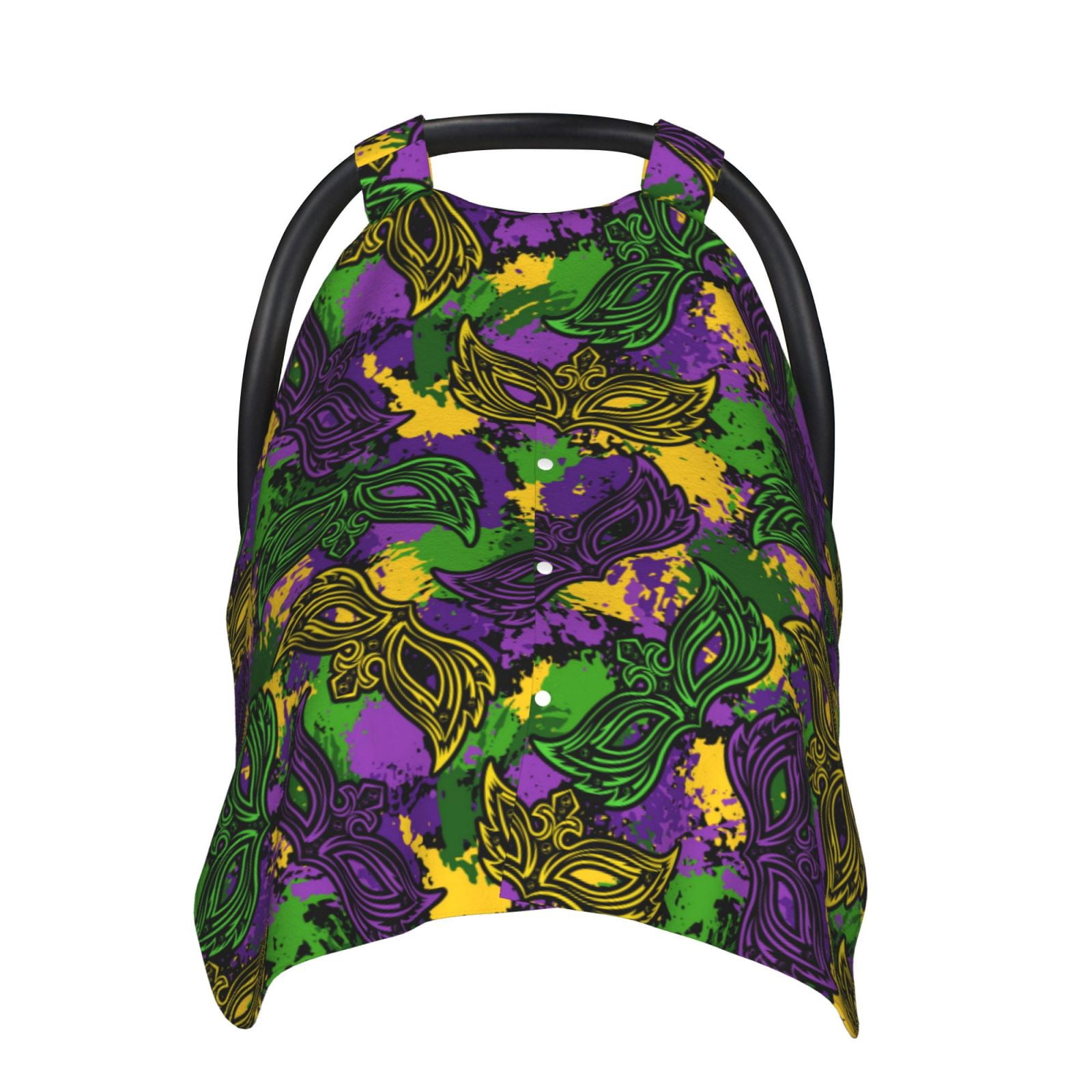 Car Seat Cover Baby - Mardi Gras7 Breathable Infant Car Seat Cover for Baby Carseat, Lightweight Comfort Baby Essentials Must Haves Newborn Stuff for Girl Boy