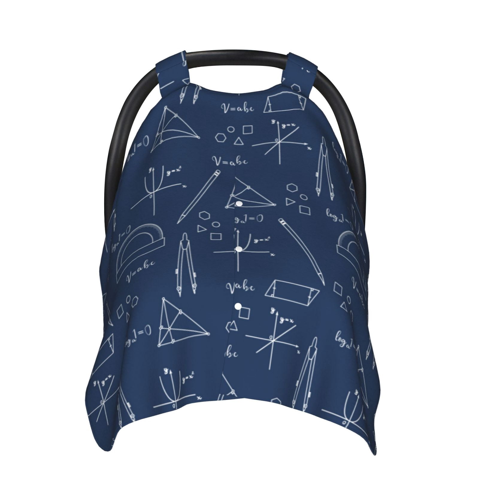 Car Seat Cover Baby - Math Print blue ruler Breathable Infant Car Seat Cover for Baby Carseat, Lightweight Comfort Baby Essentials Must Haves Newborn Stuff for Girl Boy