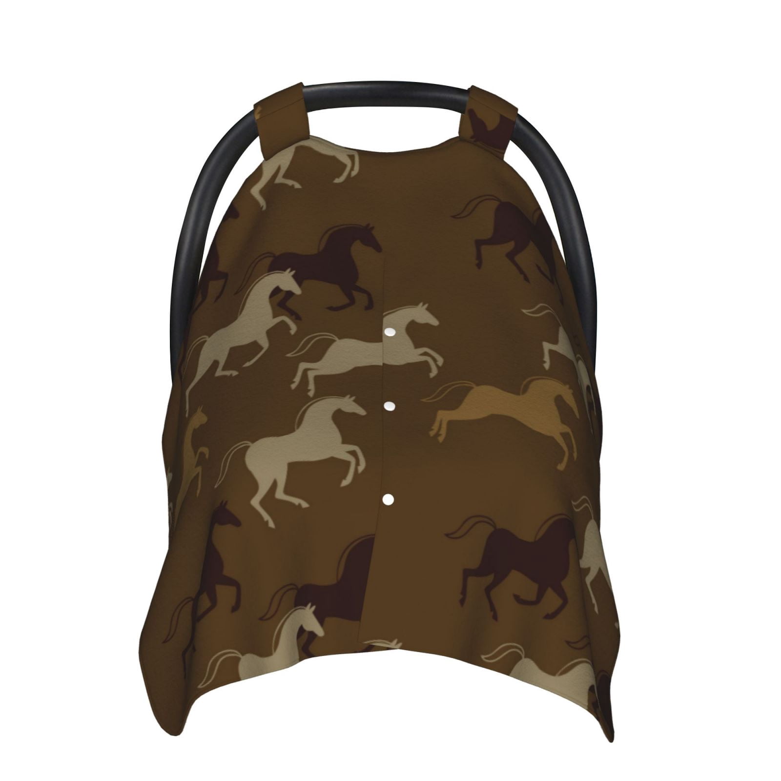 Car Seat Cover Baby - Modern Minimalist Horse Brown Breathable Infant Car Seat Cover for Baby Carseat, Lightweight Comfort Baby Essentials Must Haves Newborn Stuff for Girl Boy